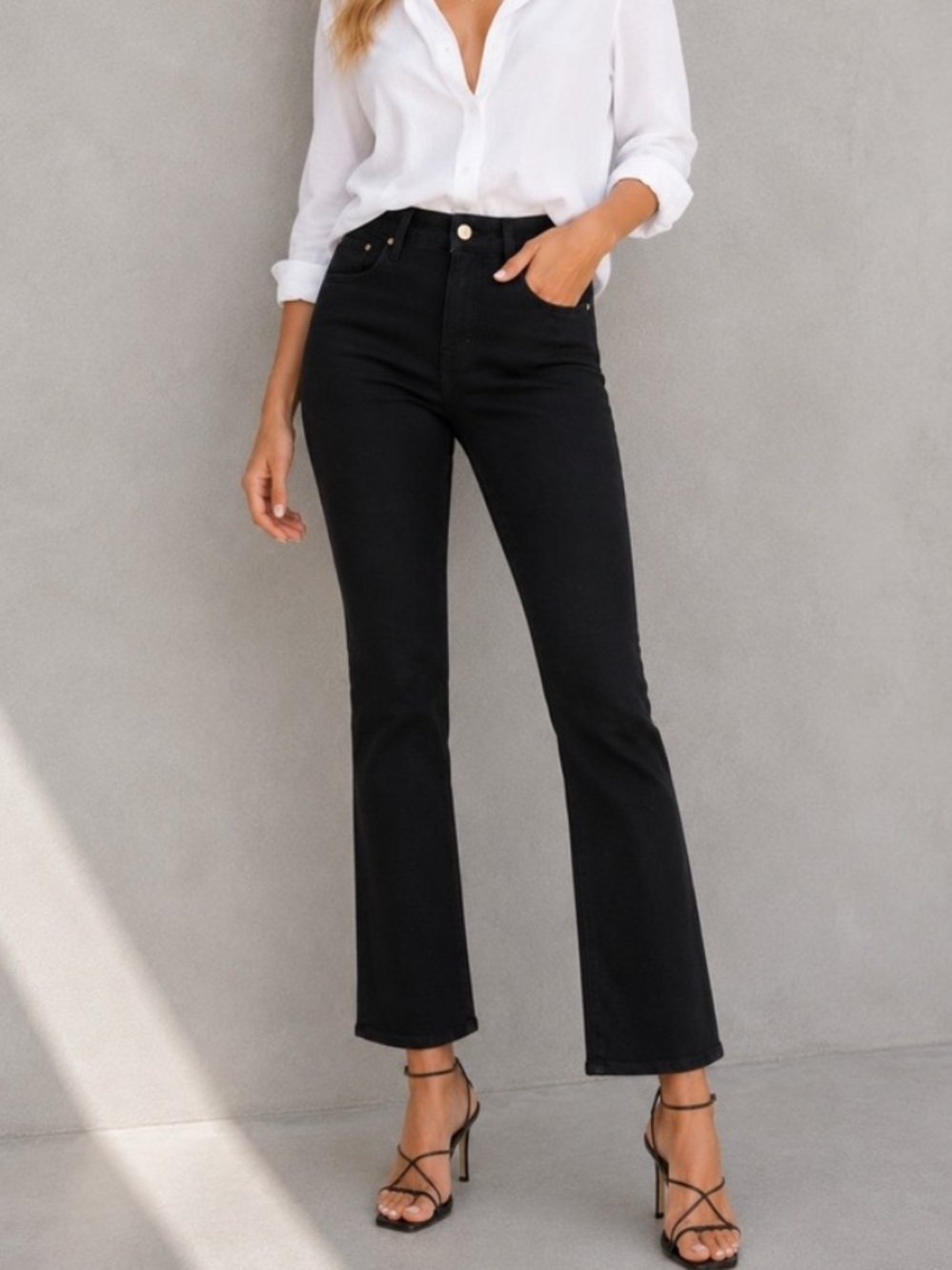 FRAME Le Crop Mini Black Boot Cut Jeans - Size 25 NWOT